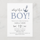 Ahoy ! Un garçon | Invitation Baby shower (Devant)