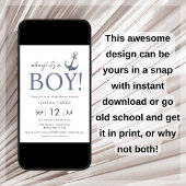 Ahoy ! Un garçon | Invitation Baby shower