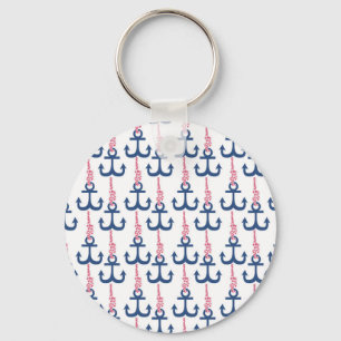 Ahoy Vintage Anker patroon. Sleutelhanger
