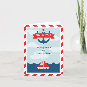 Ahoy! Zeevaart dank u kaarden Bedankkaart