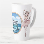 Ahri et Dauphin Grosse Mug Latte (Angle droit)
