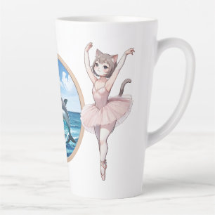 Ahri et Dauphin Grosse Mug Latte