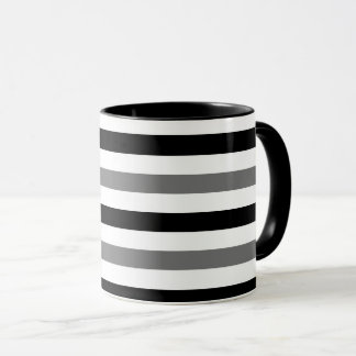 Ahs zwart-wit streepjes design mok