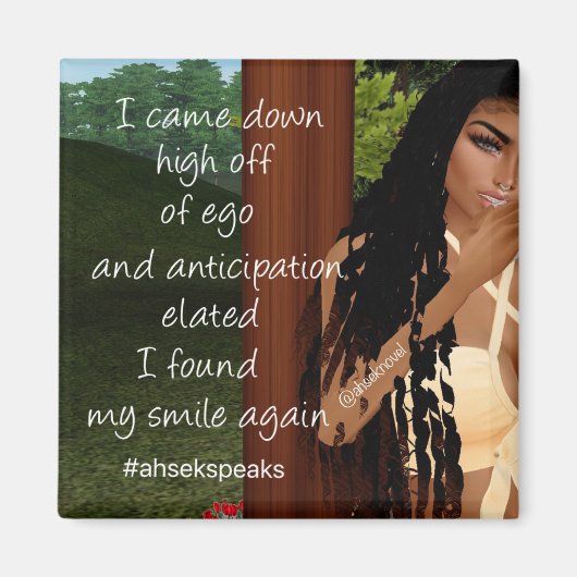 Ahsek Novel Poetry Magnet 6 Magneet (Voorkant)