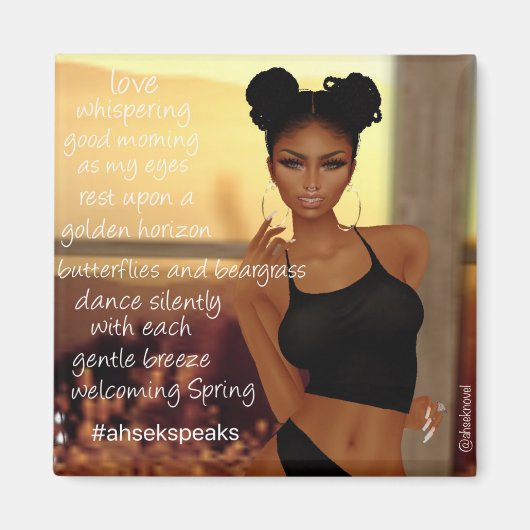 Ahsek Novel Poetry Magnet 7 Magneet (Voorkant)