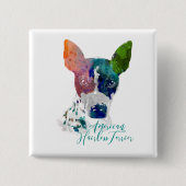 AHT Waterverf Buton Vierkante Button 5,1 Cm (Voorkant)