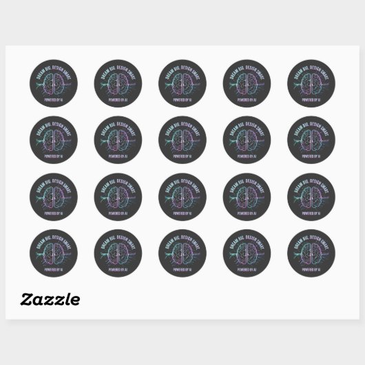 AI-aangedreven design Stickers – Tech Decals (Vel)