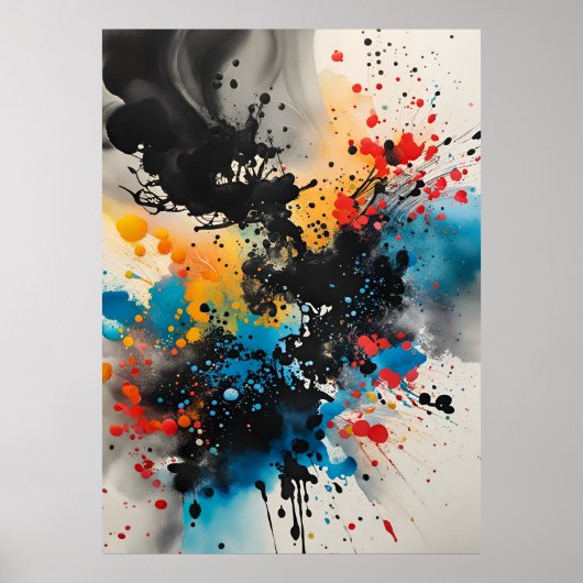 AI Abstract Inkttekening Poster (Voorkant)