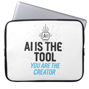 AI Aesthetic Creator: Abstracte co-creatie digitaa Laptop Sleeve