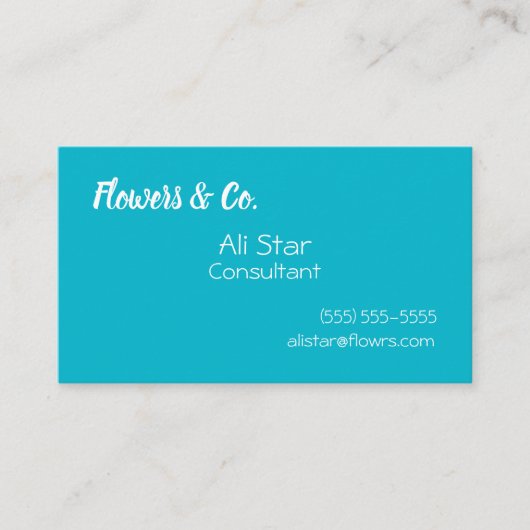 Ai Aqua Turquoise Solid Cartes de visite (Devant)