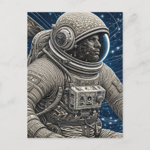 Ai Art Astronaut in de ruimte Briefkaart