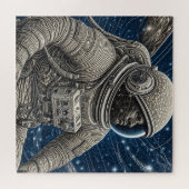 Ai Art Astronaut in de ruimte Legpuzzel (Horizontaal)