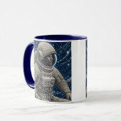 Ai Art Astronaut in de ruimte Mok (Voorkant links)