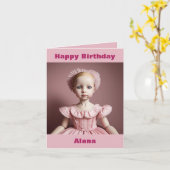 AI Art Doll Bonne carte d'anniversaire (Fleur jaune)