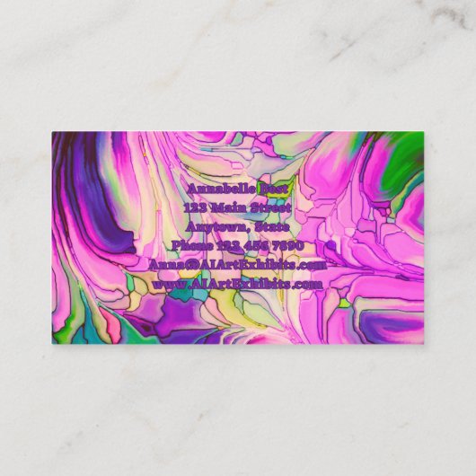 AI Art expose Carte de visite deux côtés (Dos)