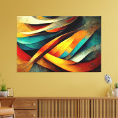 AI Art Gallery™ - Abstracte AI Art: Het begin Canvas Afdruk (Insitu (Woonkamer))