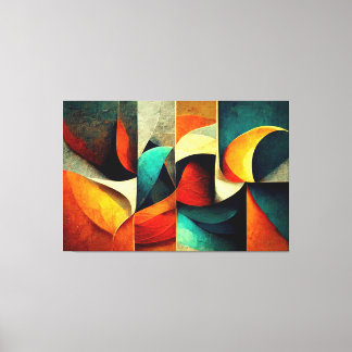 AI Art Gallery™ Abstracte AI Art: The Wave Canvas Afdruk