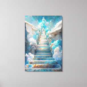 AI Art Gallery™ - Escalier au ciel : toile de foi