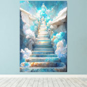 AI Art Gallery™ - Stairway to Heaven: Faith Canvas Afdruk (Insitu (Houten vloer))