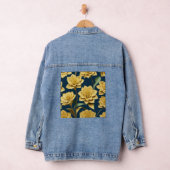 AI Art Gold Dahlia Bloemen Denim Jas Denim Jacket (Hangar)