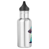 AI Art met UFO Beaming up an Alien Waterfles (Links)