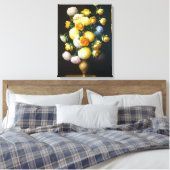 AI Art - Mooie Floral Arrangement: stilstaand leve Canvas Afdruk (Insitu (Slaapkamer))