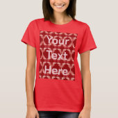 AI Art Red Custom Text T-shirt femme (Devant)