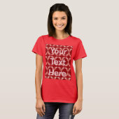 AI Art Red Custom Text T-shirt femme (Devant entier)