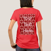 AI Art Red Custom Text T-shirt femme (Dos)