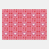 AI Art Rood Roze Witte Harten Roze Verpakking Papi Inpakpapier Vel (Voorkant 3)