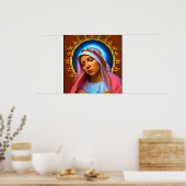 AI Art van de blote Maagd Mary Poster (Keuken)
