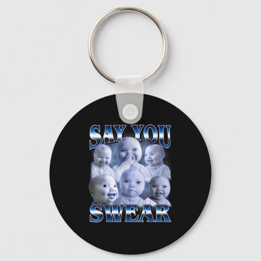 Ai Baby Funny Laughing Say You Swear Holding Laugh Sleutelhanger (Voorkant)
