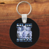 Ai Baby Funny Laughing Say You Swear Holding Laugh Sleutelhanger (Voorkant)