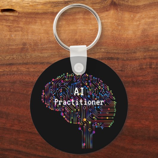 AI-beoefenaar van kunstmatige intelligentie Tech Sleutelhanger (Voorkant)