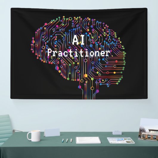 AI-beoefenaar van kunstmatige intelligentie Tech Spandoek (Beurs)