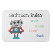 AI-Bot Robot Badkamer Regels Mat voor Kinderen (Voorkant)