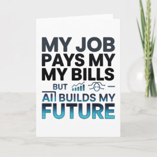 AI bouwt aan mijn toekomstige Motivatie tech-quote Kaart