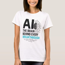AI-brein achter doorbraken T-shirt | technische ka
