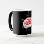 AI Can't Replace Me I Don't Do Anything Humor Magische Mok (Voorkant links)