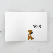 AI carte d'anniversaire drôle de mélange de boxeur (Intérieur)