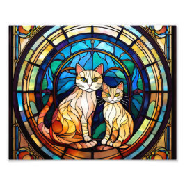 AI Cat Window Foto Afdruk