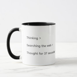 AI-chat nadenkend gedachte grappige t-shirt Mok