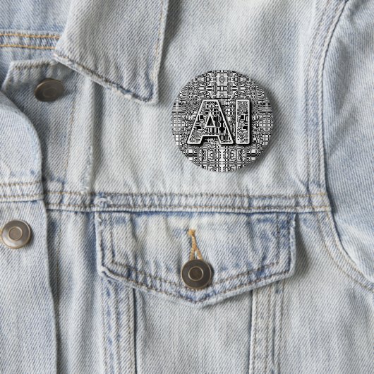 AI-chipkunst Ronde Button 5,7 Cm (In situ)
