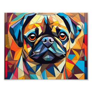 AI Cubism Dog Foto Afdruk