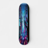 AI Cyber City Skateboard (Voorkant)