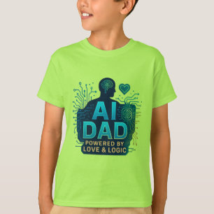 AI Dad: Powered by Love & Logic. VADERDAG CADEAUS T-shirt