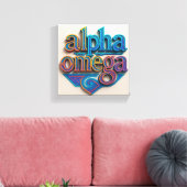 Ai design Alpha et Omega Canvas Impression (Insitu(Salon))