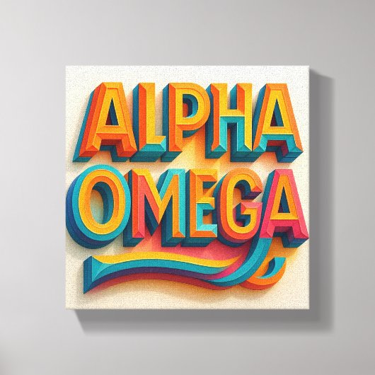 AI Design Alpha & Omega Canvas |Muurdecoratie | (Voorkant)