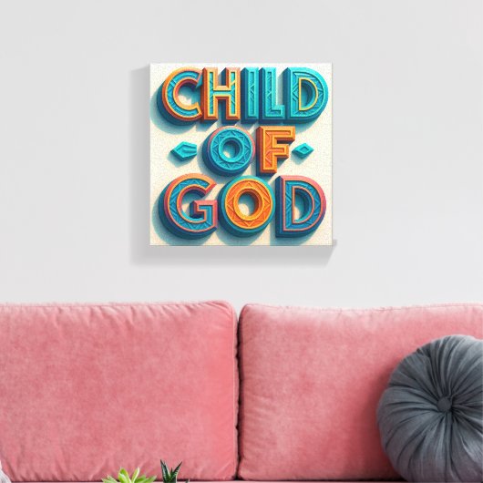 Ai design Kind van God Canvas Christelijke Muur (Insitu (Woonkamer))