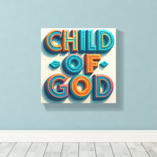 Ai design Kind van God Canvas Christelijke Muur (Insitu (Houten vloer))